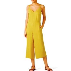 Vince Cami Wide Leg Crop Jumpsuit in Limoncello